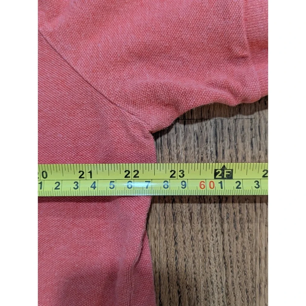 Polo Ralph Lauren Shirt Men's L Washed Coral Short Sleeve Blue Pony Golf Classic